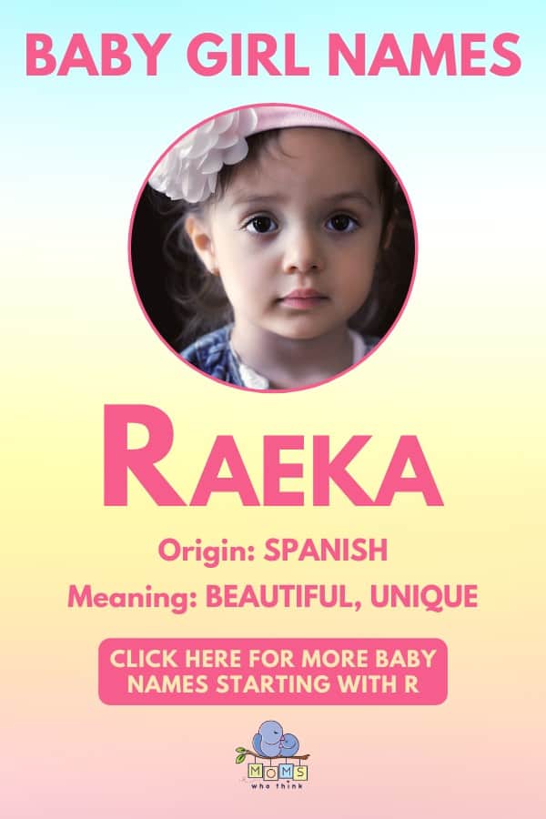 Baby girl name meanings - Raeka