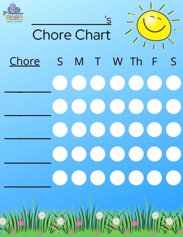 You Need to Check Out These Printable Chore Charts