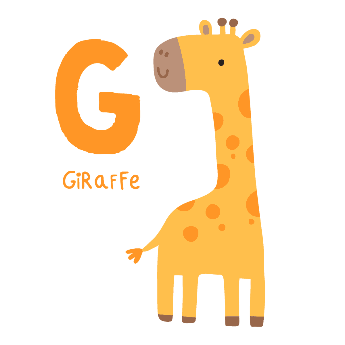 Alphabet Animals, G Is For Giraffe