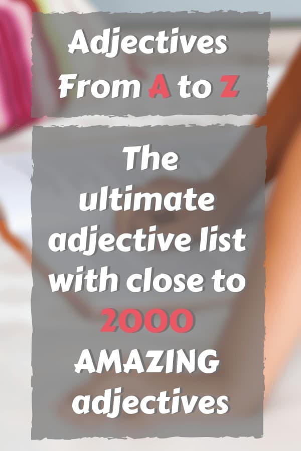 Adjectives With Z