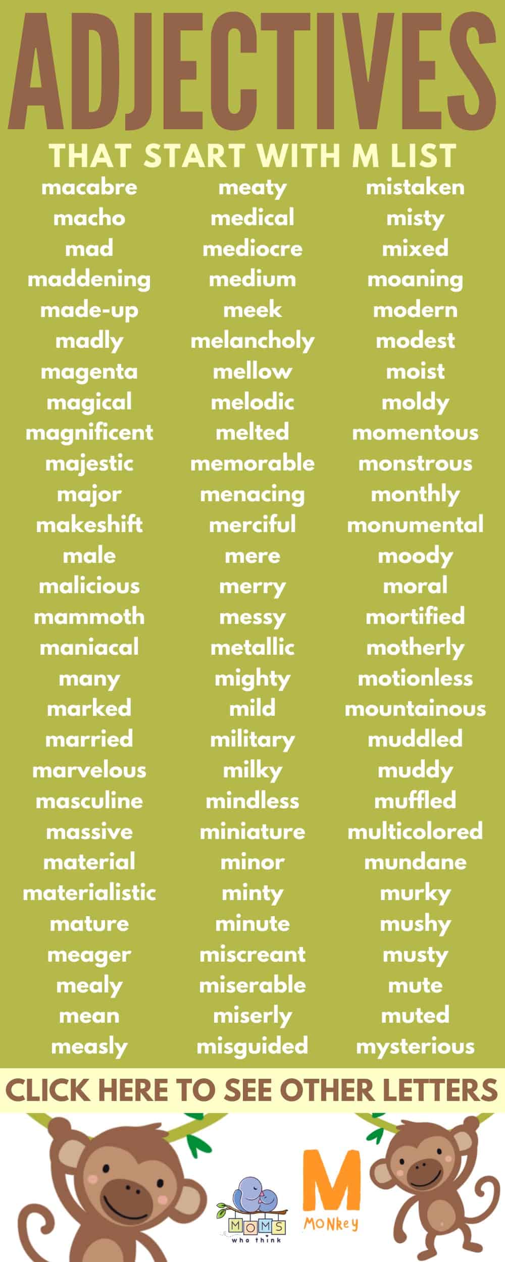 Adjectives That Start With A to Z List