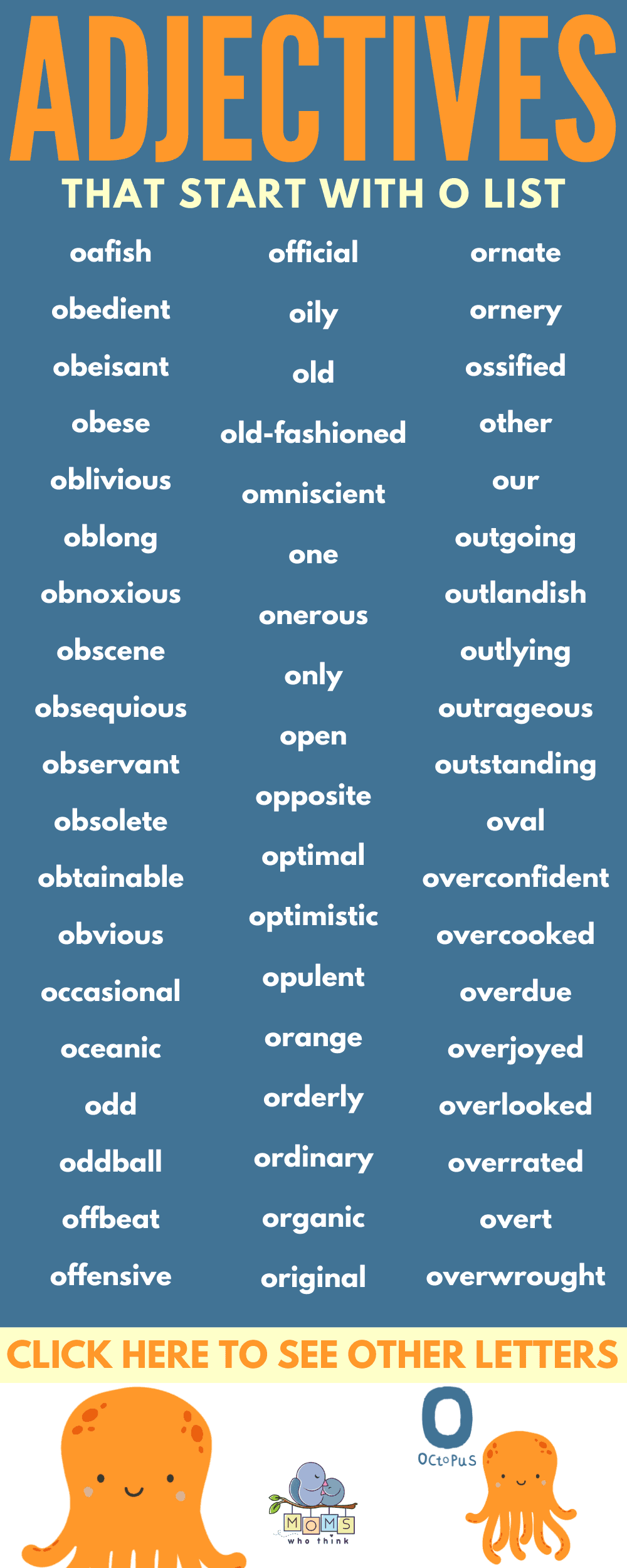 Adjectives That Start With A to Z List