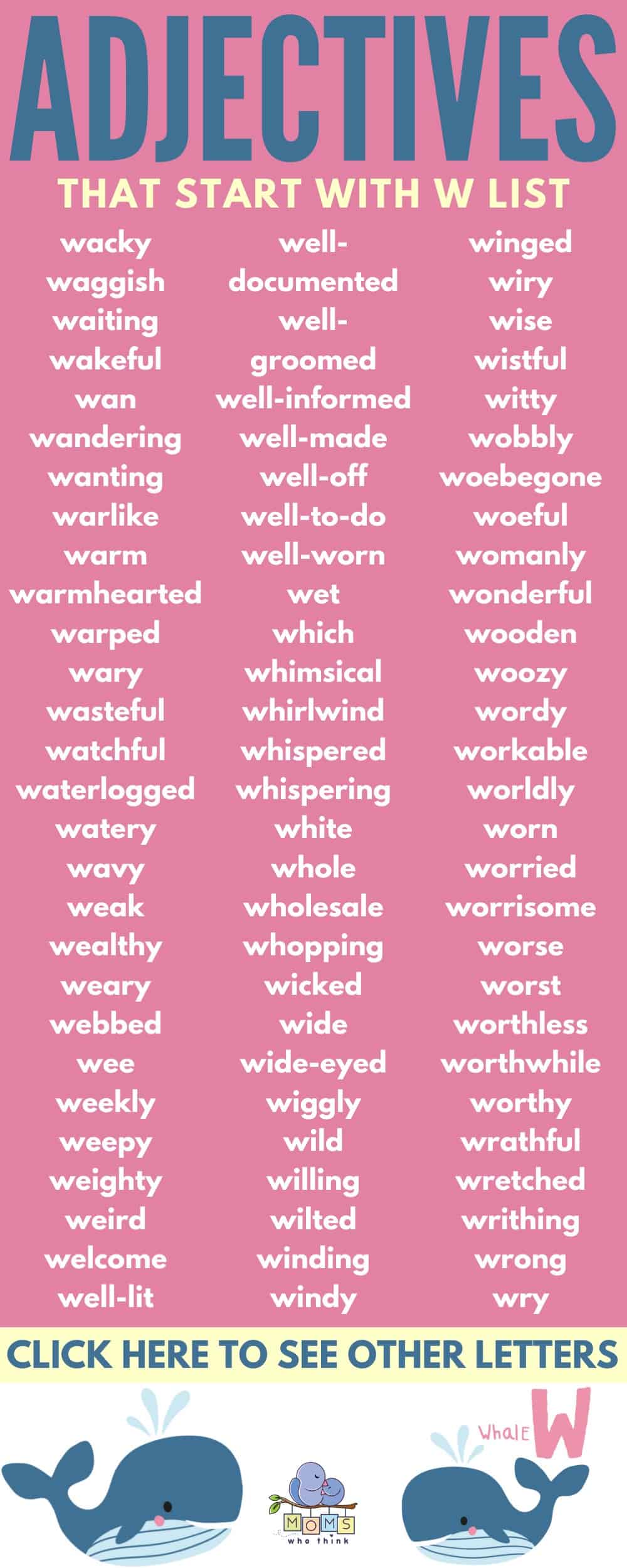 Adjectives That Start With A To Z List