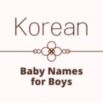 Korean Baby Names for Boys