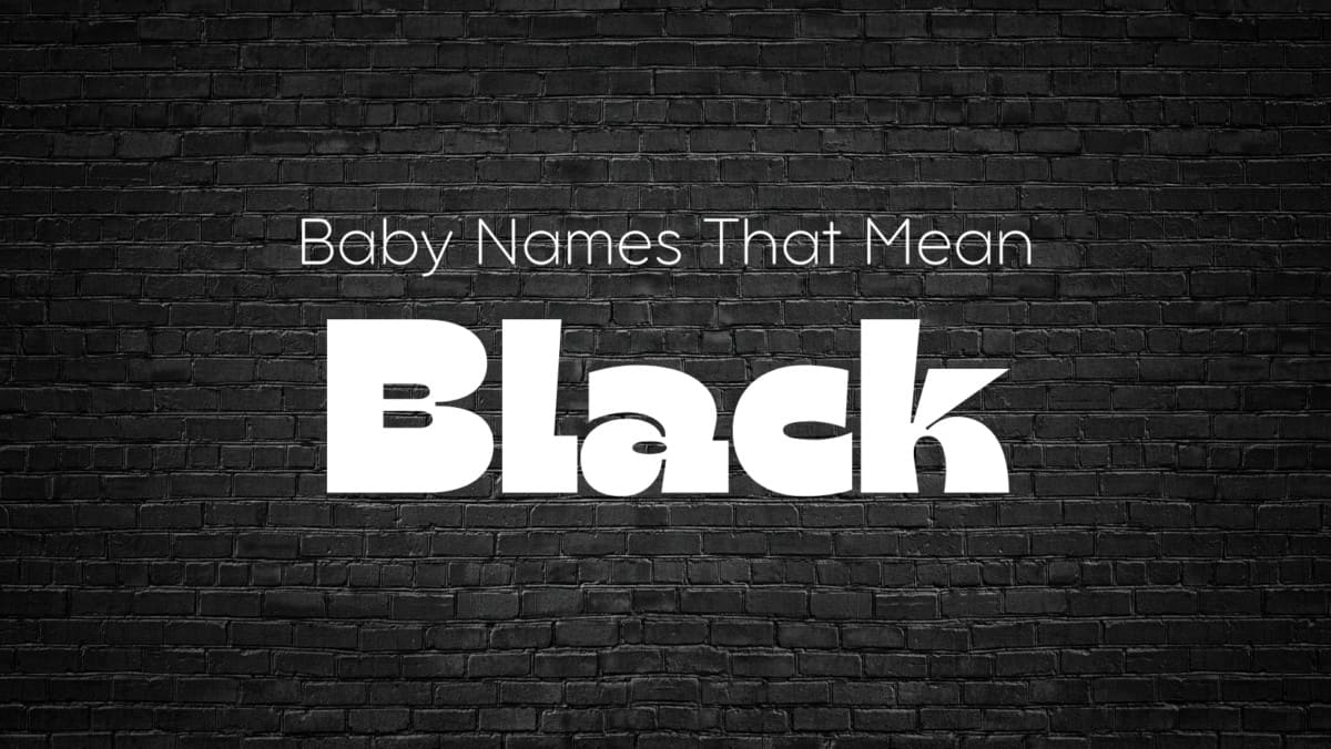 Names That Mean Black For Boy