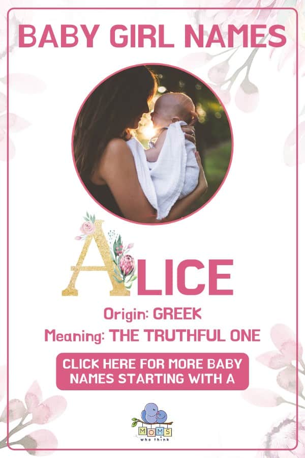 Baby girl name meanings - Alice