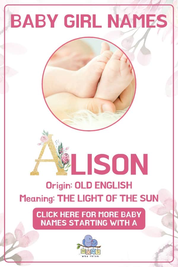 Baby girl name meanings - Alison