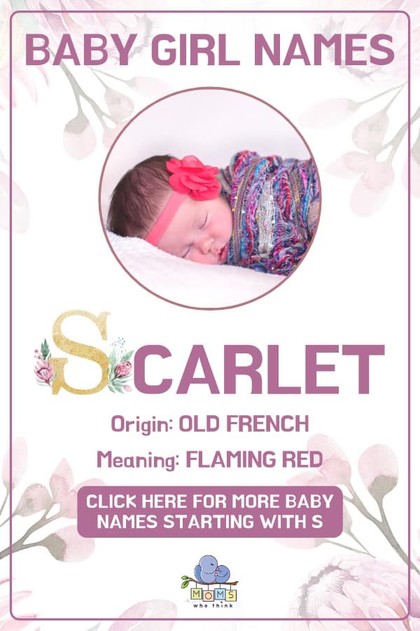 Baby girl name meanings - Scarlet