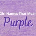 Girl Names That Mean Purple