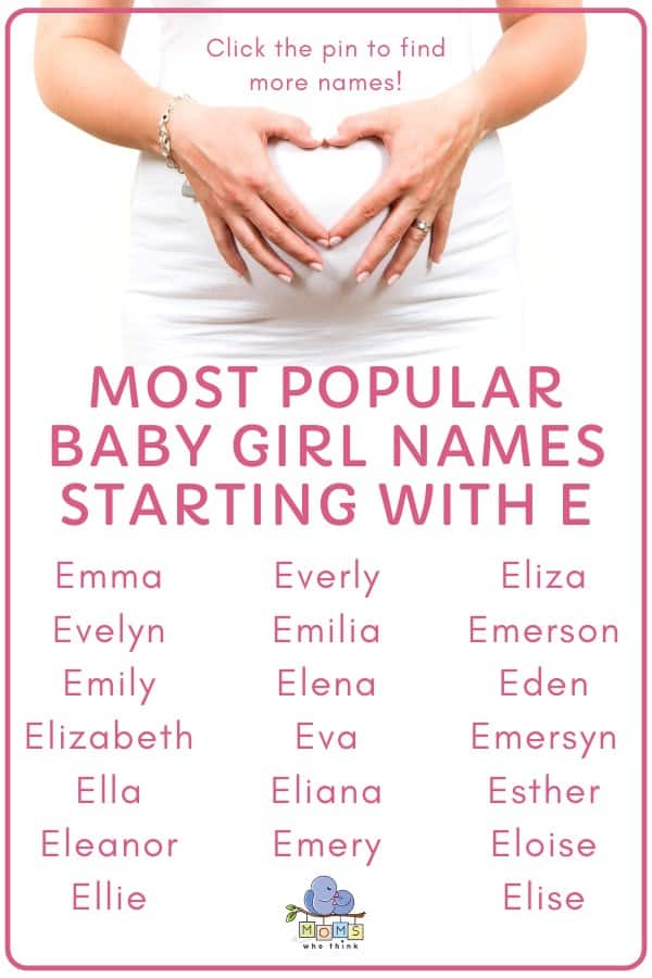 Baby Girl Names That Start With E