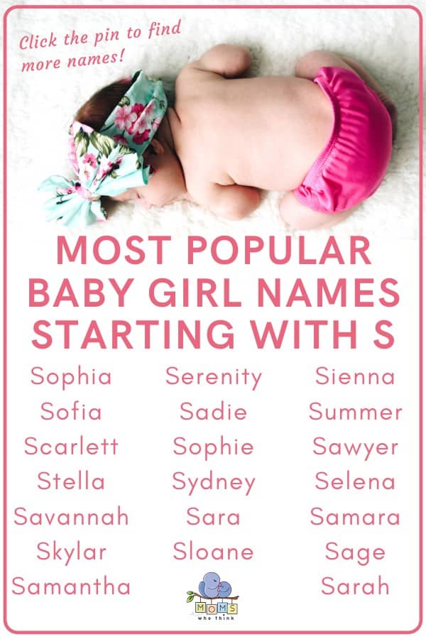 Baby Girl Names That Start With S Momswhothink Com