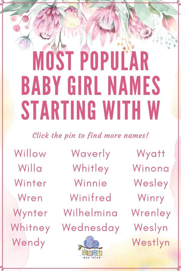 Unique W Baby Names Baby Names Girl Names Kid Names Photos