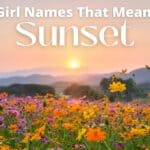 Girl Names That Mean Sunset